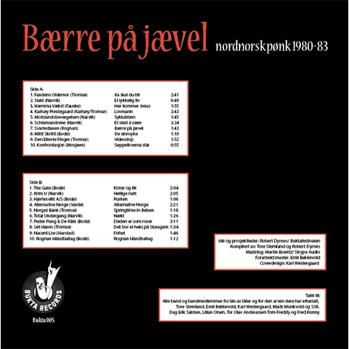 Diverse artister Bærre på jævel - Nordnorsk pønk 1 (LP)